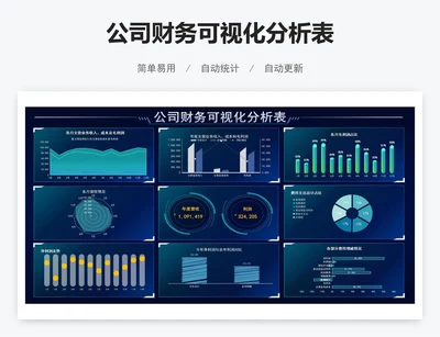 公司财务可视化分析表