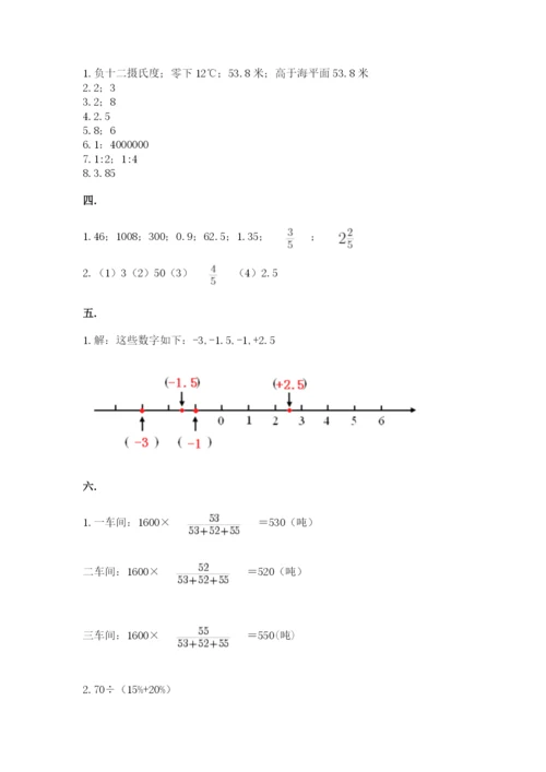 小学数学六年级下册竞赛试题精品【实用】.docx
