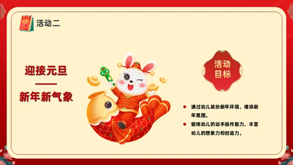年年有余喜迎元旦春节联欢晚会活动通用PPT模板