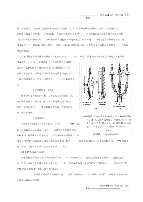 电缆头制作、导线接线和线路电气试验施工工艺标准