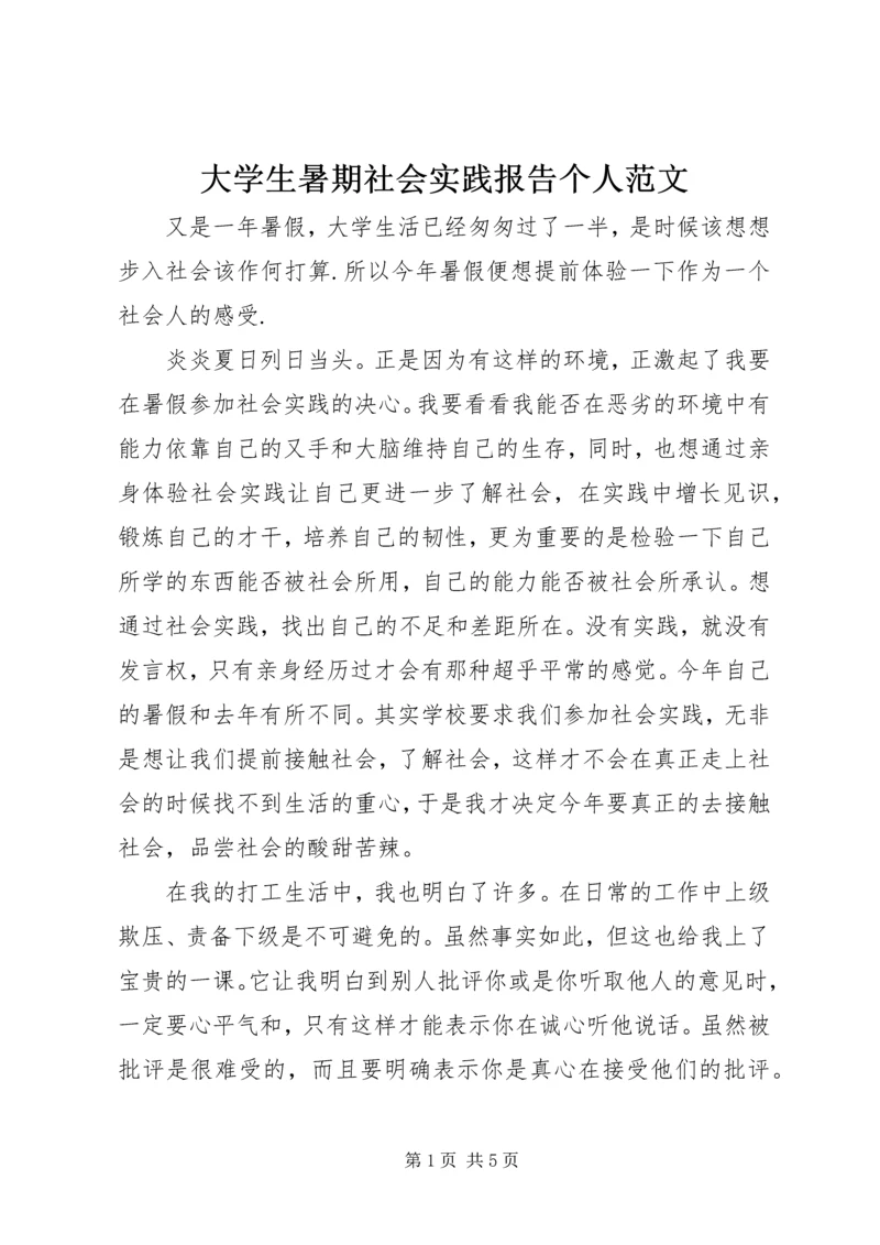 大学生暑期社会实践报告个人范文.docx