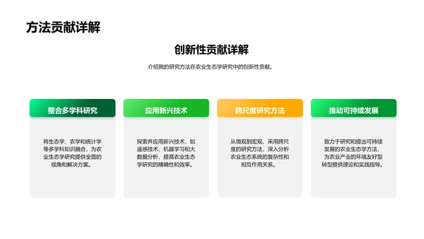 农业生态学答辩报告PPT模板