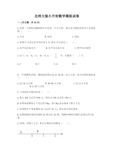 北师大版小升初数学模拟试卷【全优】.docx