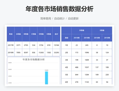 年度各市场销售数据分析