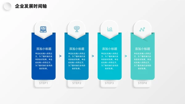 微粒体企业发展时间轴历程图表PPT