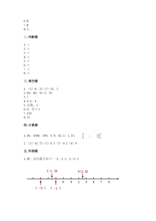 小升初六年级期末试卷及答案参考.docx