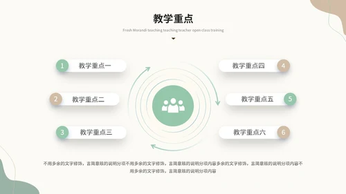 小清新绿植莫兰迪教学课件教师说课教育ppt模板说课稿