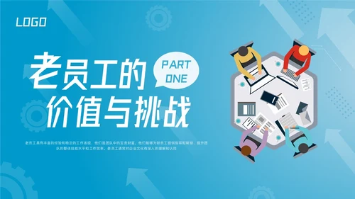 蓝色简约激活老员工提升团队活力团队激活PPT模板宣传PPT动态PPT领导力