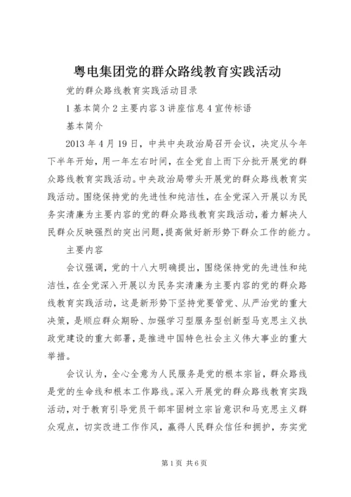 粤电集团党的群众路线教育实践活动.docx