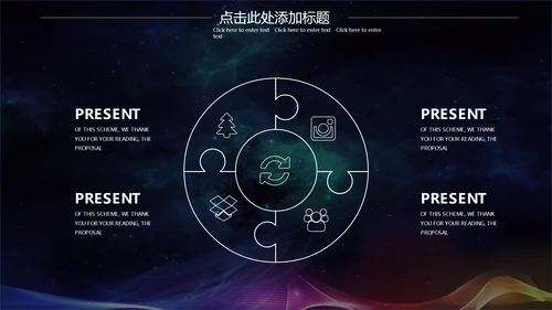 幻彩宇宙黑洞商业计划书通用PPT模板