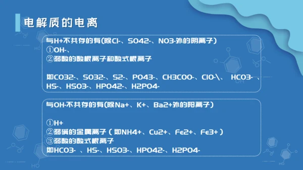 人教版化学课《离子反应》通用PPT模板课件