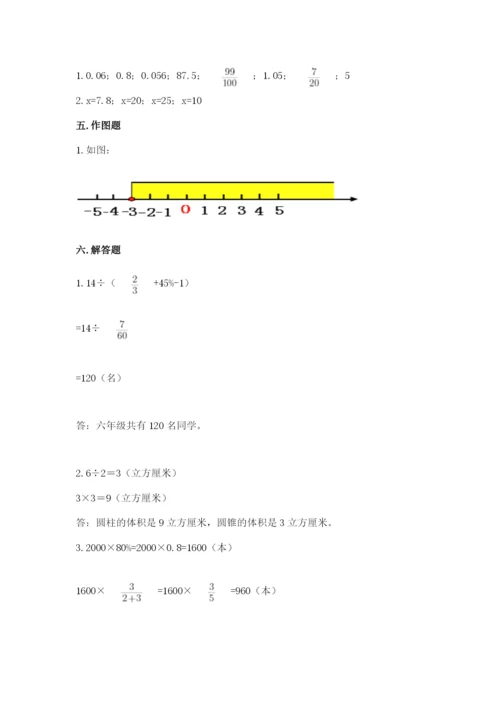 沪教版小学数学六年级下册期末检测试题精品【达标题】.docx