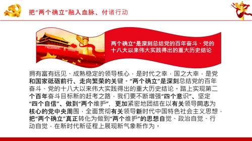 两个确立党的百年奋斗史成就经验决议PPT