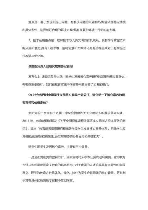 中国学生的六大核心素养是什么.docx