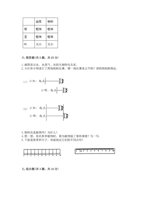 教科版一年级上册科学期末测试卷【名师推荐】.docx