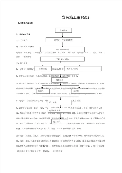 太阳能路灯安装模板