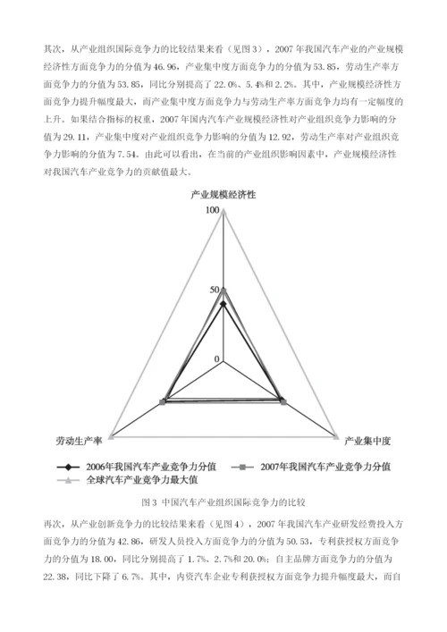 2007年中国汽车产业国际竞争力的变化.docx