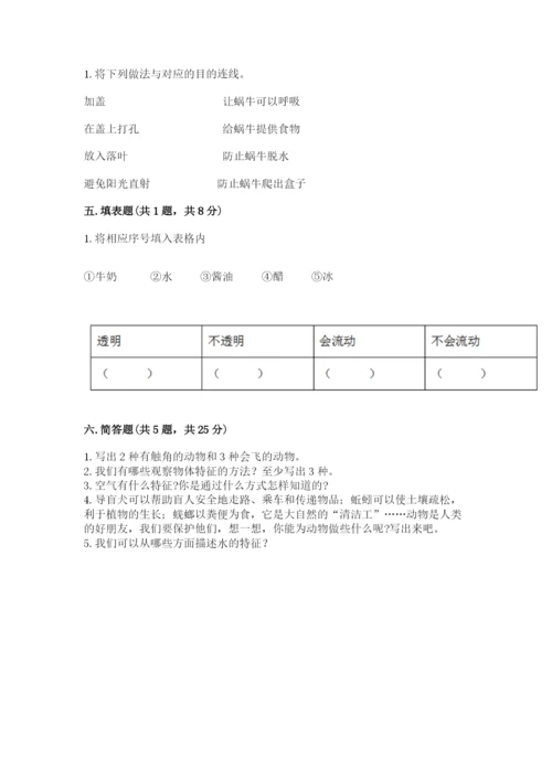 教科版一年级下册科学期末测试卷及答案（新）.docx