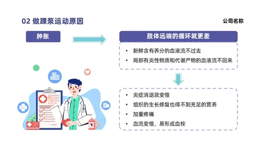 蓝色系紫色系简约风踝泵运动健康宣教培训ppt课件