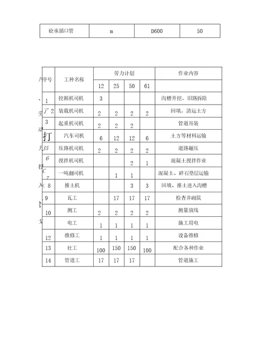 市政管网改造工程施工组织设计方案