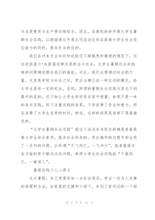 暑假实践个人心得5篇.docx