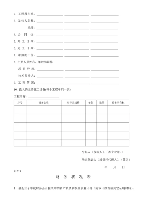 分包工程邀请招标资格予审文件(公司内部规范文本).docx