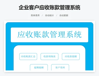 企业客户应收账款管理系统