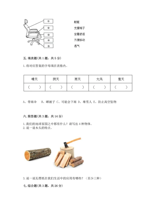 教科版科学二年级上册《期末测试卷》及1套参考答案.docx
