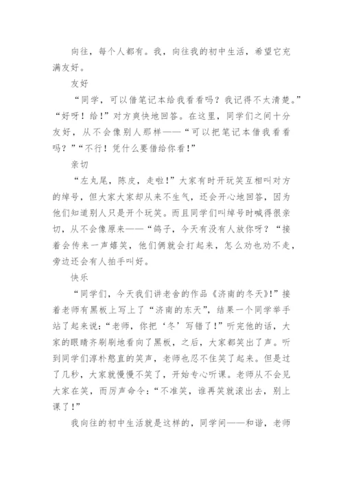 我向往的初中生活作文.docx