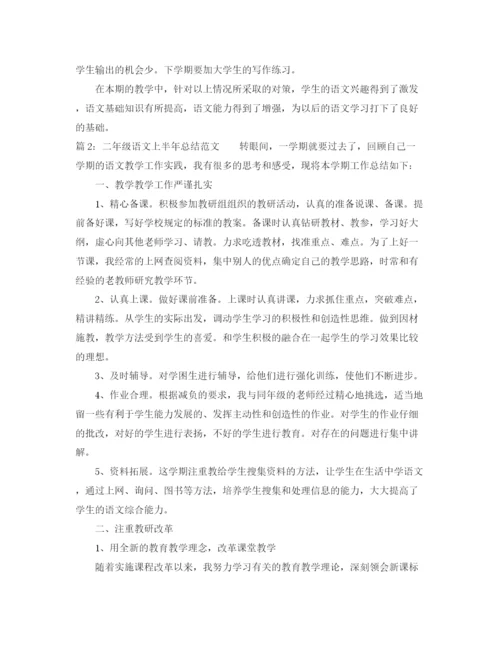 精编之二年级语文上半年总结范文.docx