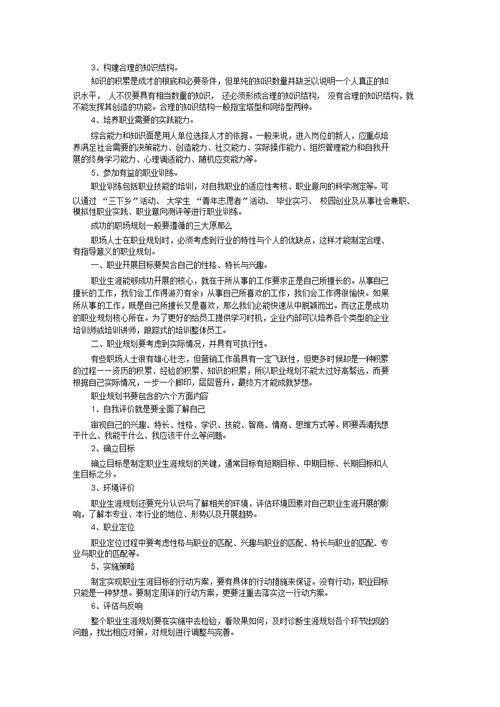 最新关于做好职业规划4篇