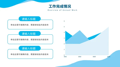 蓝色简约年度总结PPT模板