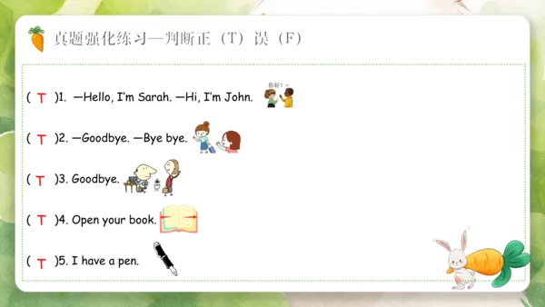 Unit1 Hello（复习课件）-2023-2024学年三年级英语上册期末核心考点集训（人教PEP