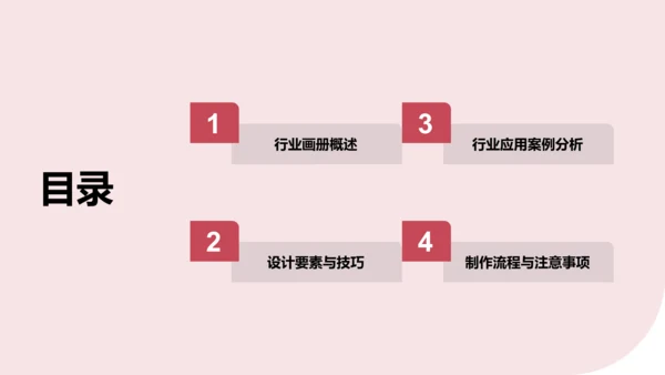 红色商务风通用行业画册图集PPT模板