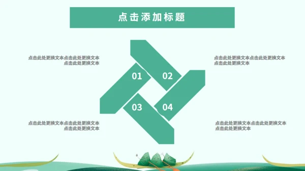 端午节习俗介绍绿色通用PPT