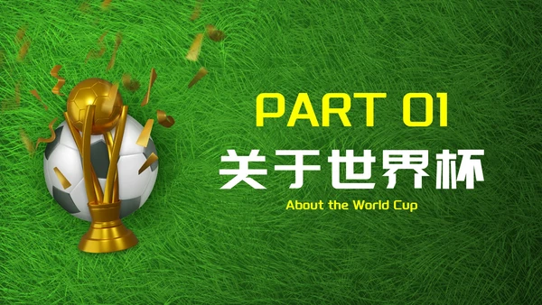 实景现代足球世界杯主题科普PPT模板