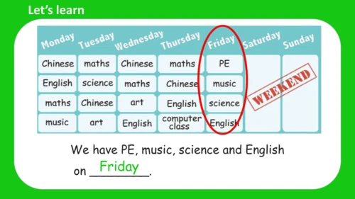 Unit 2 My week Part A Let's learn课件 （共45张PPT）