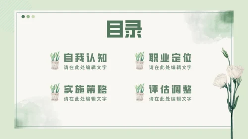 大学生职业规划仙人掌通用PPT模板
