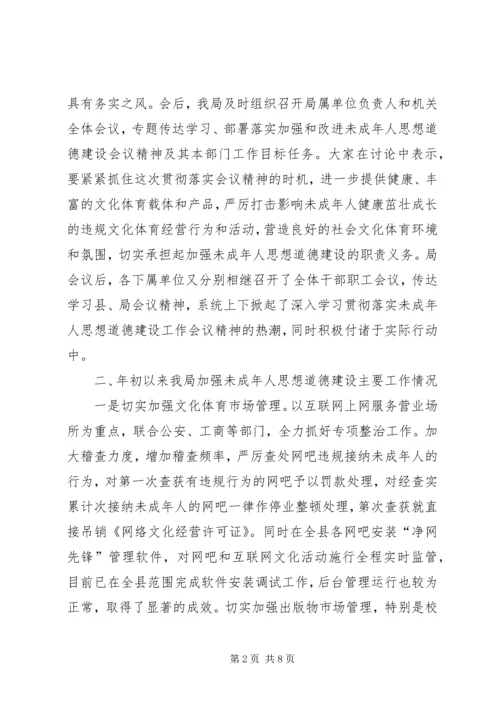 县文体局二○○四年未成年人思想道德建设工作情况汇报.docx
