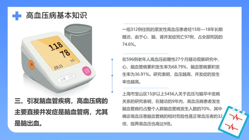 医院心脑血管科预防高血压知识科普PPT模板