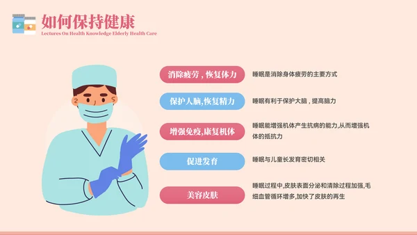 老年健康医疗知识健康讲座PPT模板