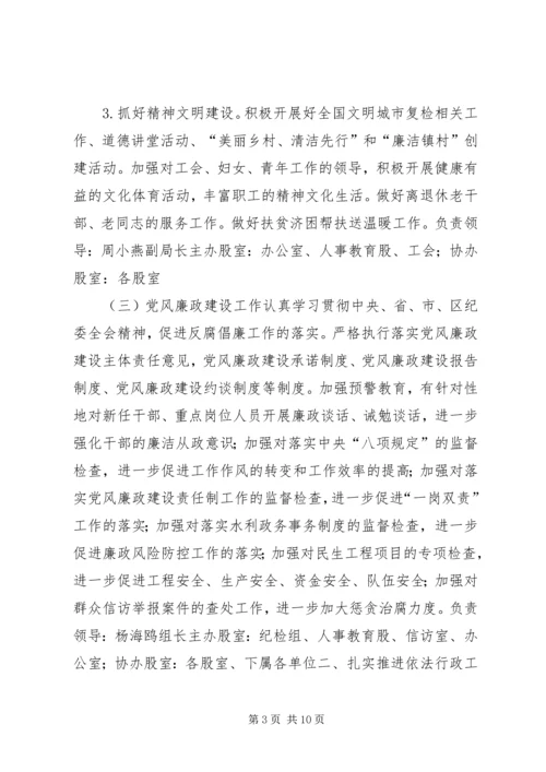 水务局年度工作计划及责任分工.docx