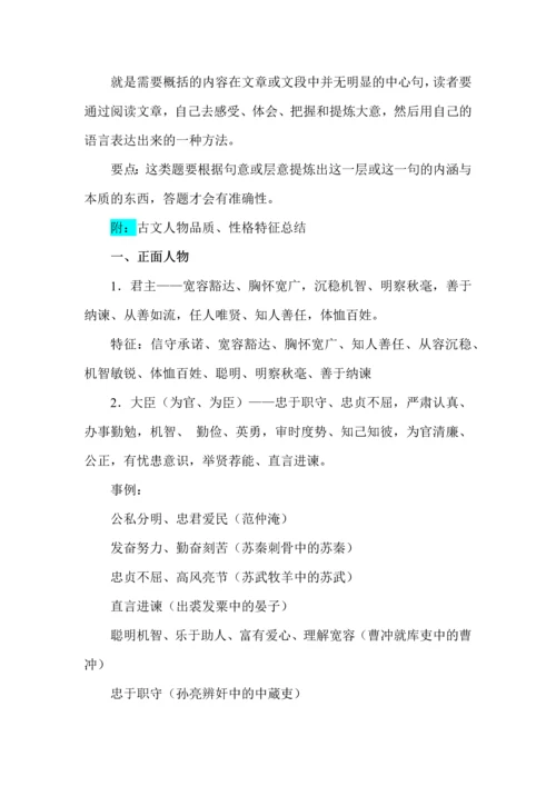 高考语文备考之文言文文意概括简答题.docx