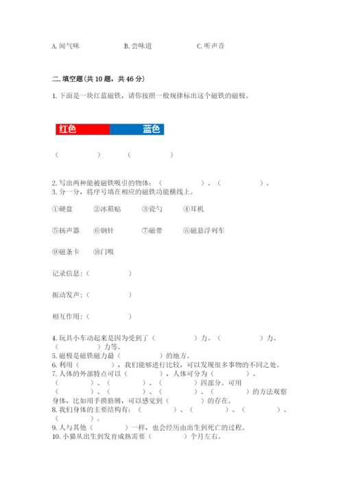 教科版小学科学二年级下册期末测试卷含答案（考试直接用）.docx