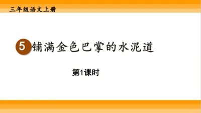【同步课件】 5.铺满金色巴掌的水泥道   课件（2课时）