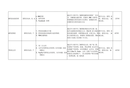 《跨境电子商务》课程教学大纲.docx