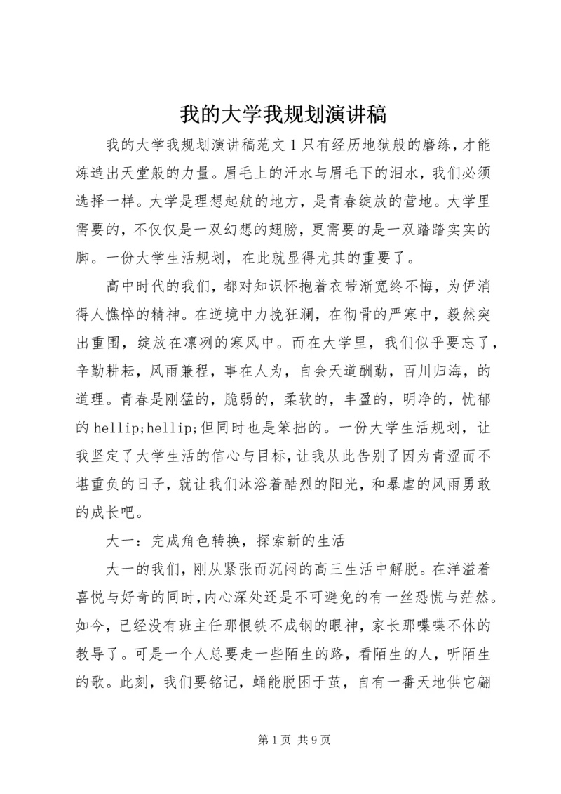 我的大学我规划演讲稿.docx