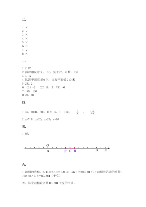 青岛版六年级数学下学期期末测试题精品【易错题】.docx