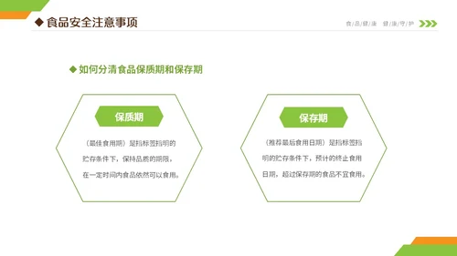 黄绿双色清新简约6月食品安全宣传周小学生食品安全主
