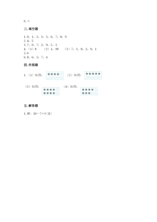沪教版一年级上册数学第二单元 10以内数的加减法 测试卷完美版.docx
